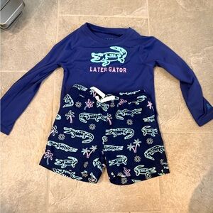 Chubbies Kids Rashguard Set - Blue and Teal
